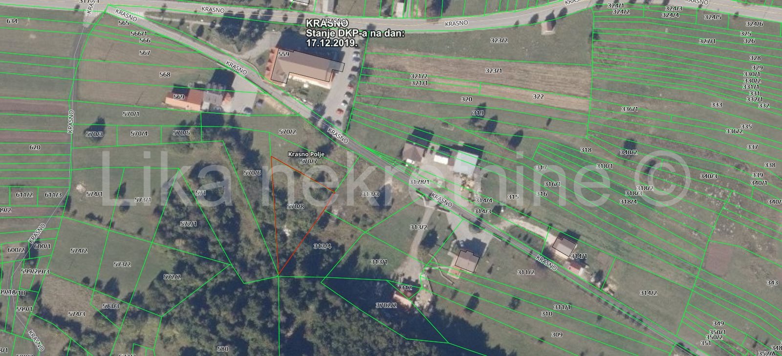 KRASNO, centar - građevinsko i poljoprivredno zemljište (3)