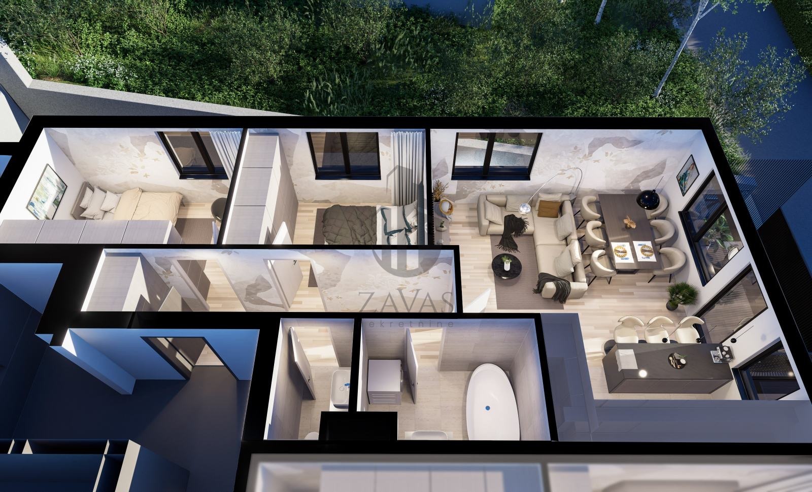 Novogradnja Zagreb, Črnomerec - ČRNOMEREC HILLS: 66,60 m2 (2026.) (9)